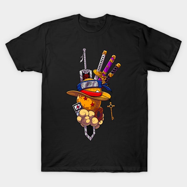 Shonen items V2 T-Shirt by Meca-artwork